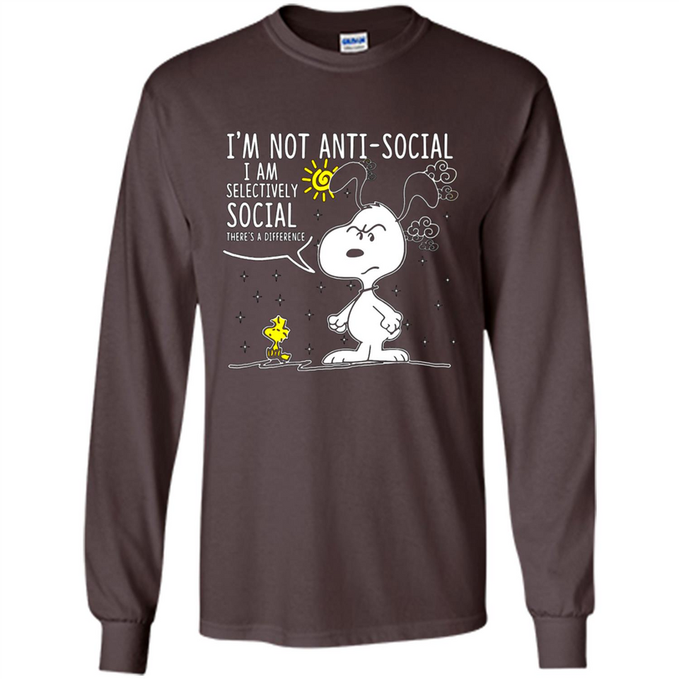 Snoopy I'm Not Anti-Social I Am Selectively Social