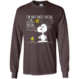 Snoopy I'm Not Anti-Social I Am Selectively Social