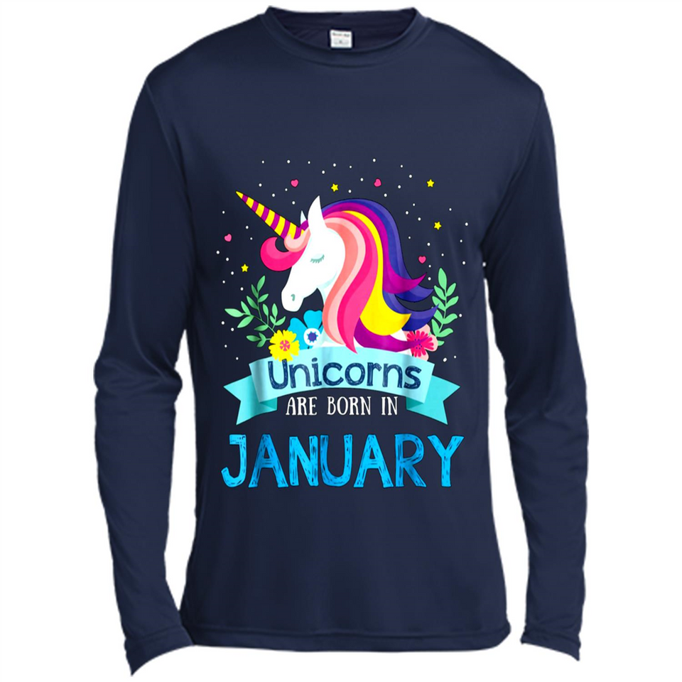 Unicorns are born in January Birthday Rainbow Gift Custom Ultra Cotton