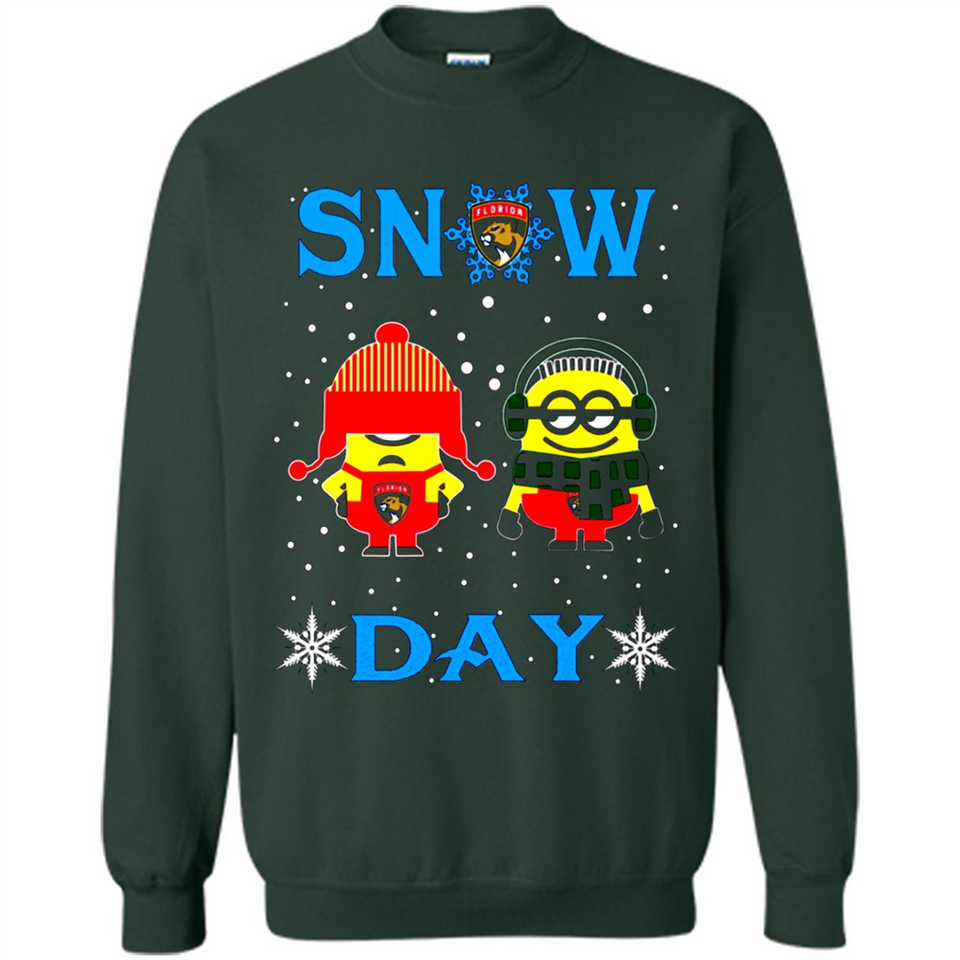 Snow Day Shirt For Florida Panthers Vs Minion Fans pingpong