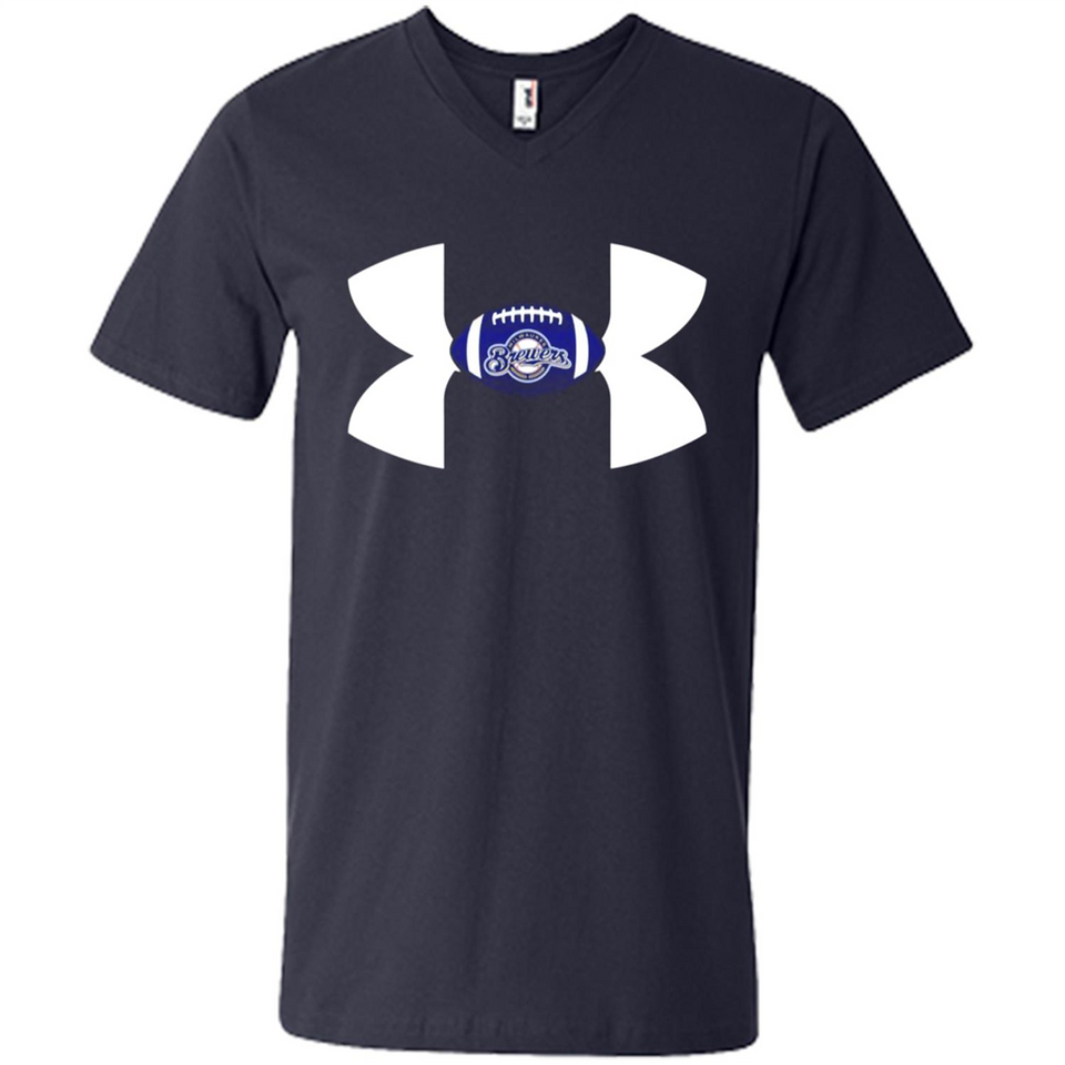 Milwaukee Brewers Under Armour Logo - Men's V-Neck
