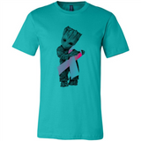 Groot Hug Breast Cancer - Canvas Unisex T-Shirt