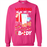 Working On My Santa Body Funny Christmas Gift Sleeve Xmas - Sweatshirt