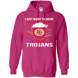 I Just Want To Drink Hot Chocolate & Watch USC Trojans Ugly Christmas Sweater PINGPONG