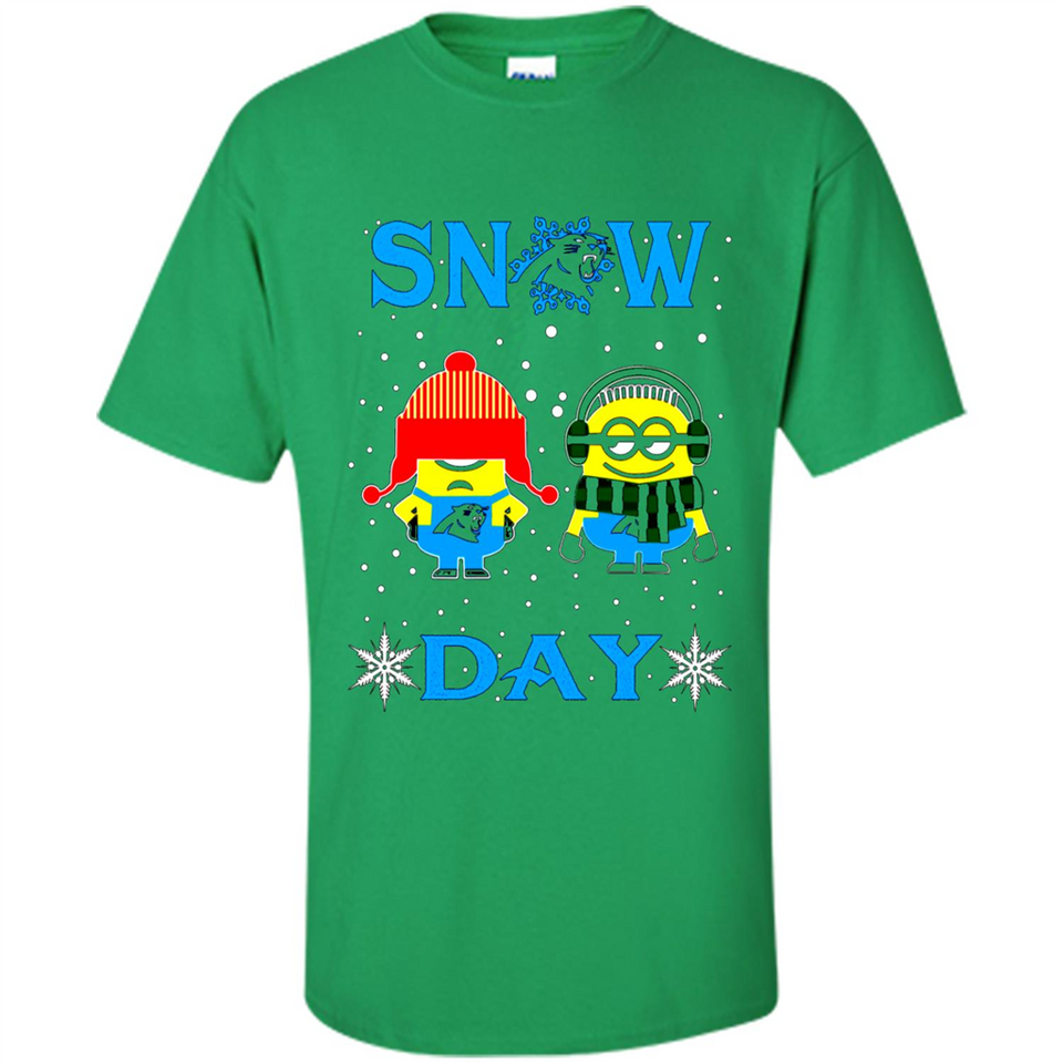Snow Day Shirt For Carolina Panthers Vs Minion Fans pingpong