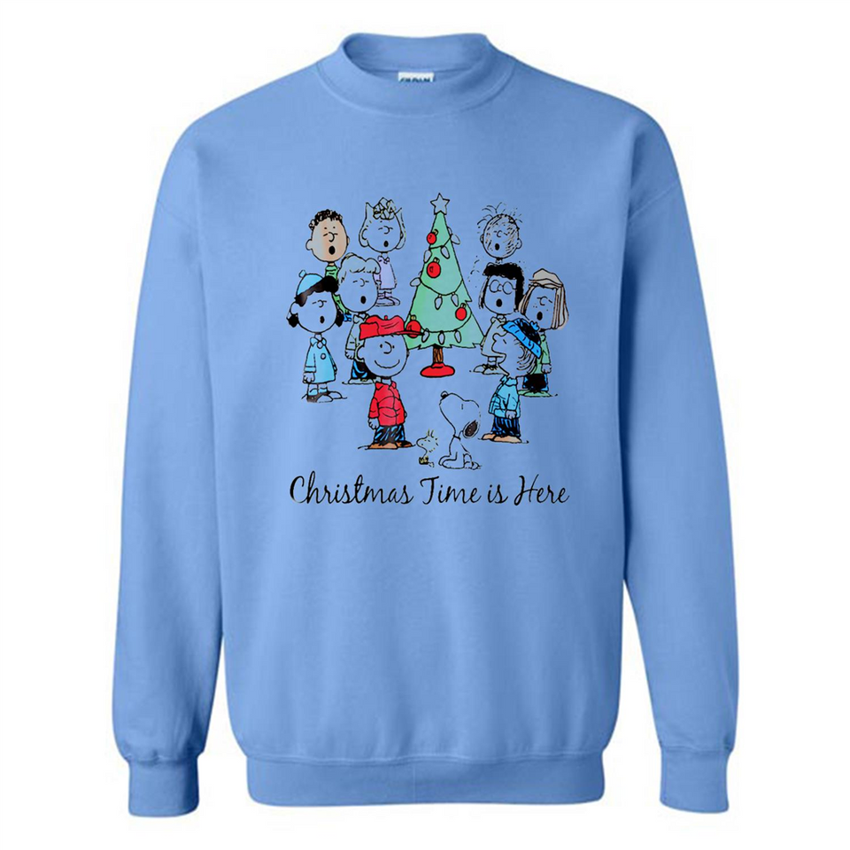 Snoopy Christmas Time Is Here Sporty T-Shirt - Sweatshirt