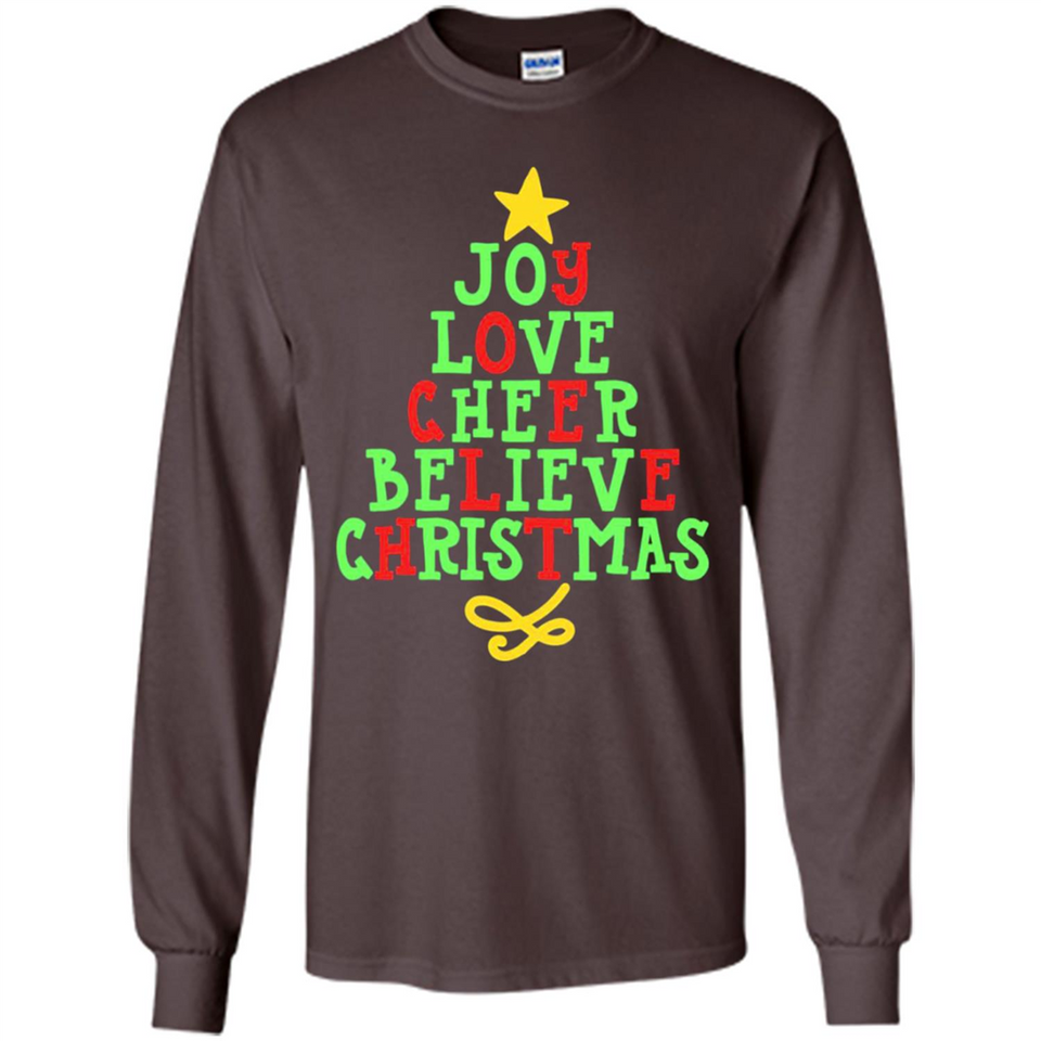 Joy Love Cheer Believe Christmas Tree