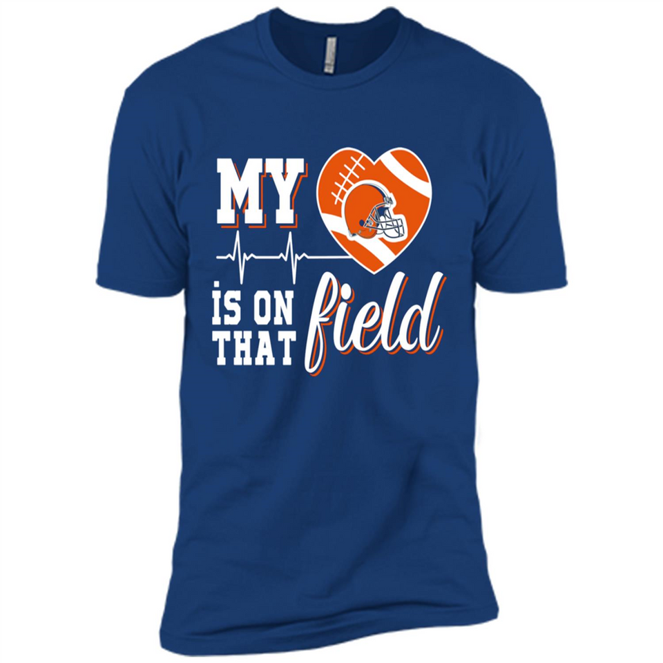 Cleveland Browns Football My Heart is on that Field - Premium Short Sleeve T-Shirt