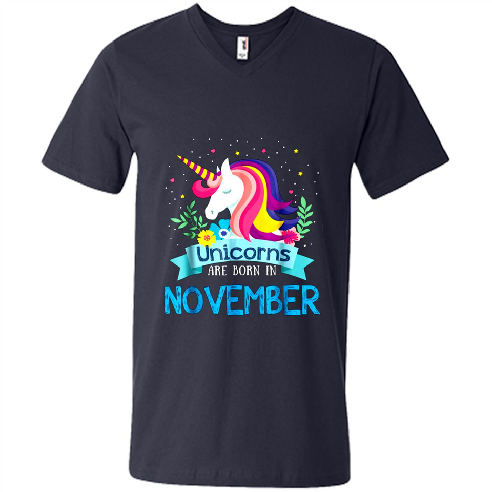 Unicorns are born in November Birthday Rainbow Gift Ladies Custom