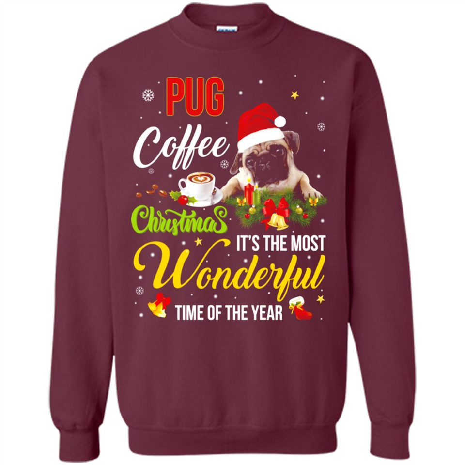 Pug Coffee Wonderful Christmas
