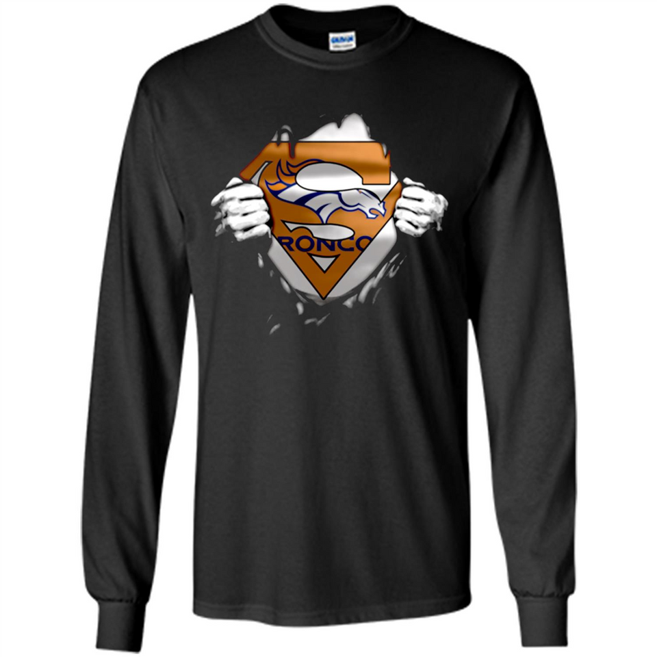 Denver Broncos And Superman Fans - Long Sleeve T-Shirt