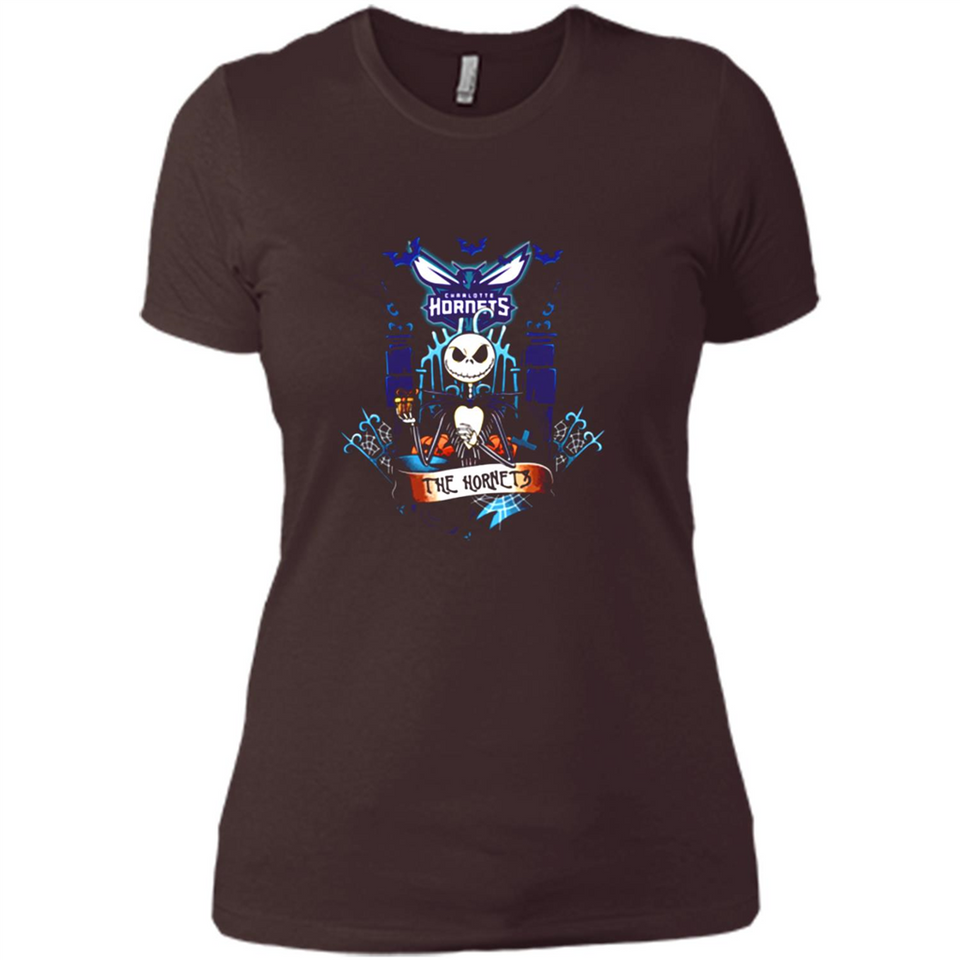 Charlotte Hornets Halloween The Nightmare Before Christmas - Ladies' Boyfriend T-Shirt