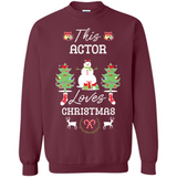 This Actor Loves Christmas Tree Shirt with Snowman
