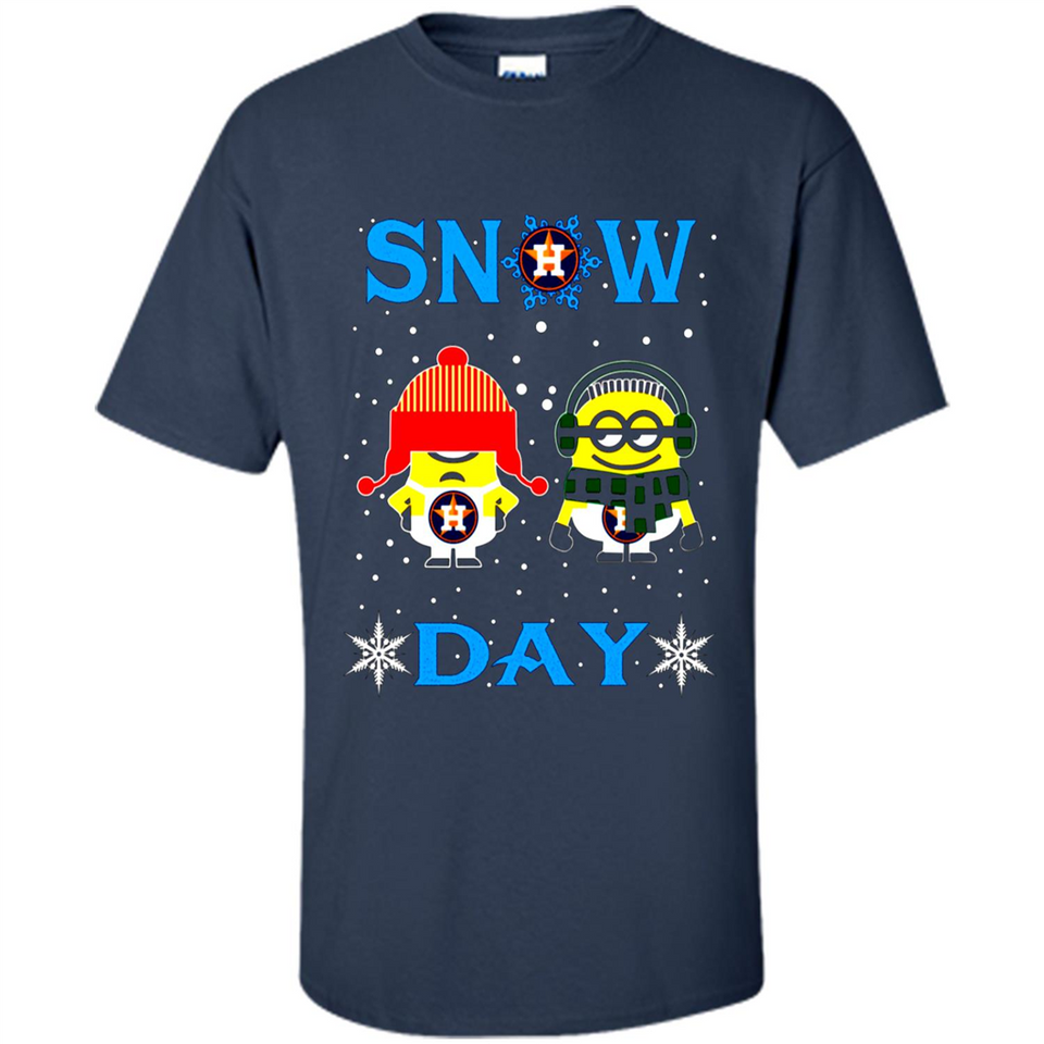 Snow Day Shirt For Houston Astros Vs Minion Fans pingpong