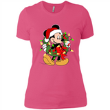 Disney Mickey Mouse Christmas Lights Sweatshirt - Ladies' Boyfriend T-Shirt