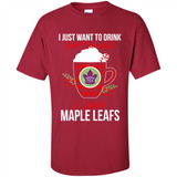 I Just Want To Drink Hot Chocolate & Watch Toronto Maple Leafs Ugly Christmas Sweater PINGPONG
