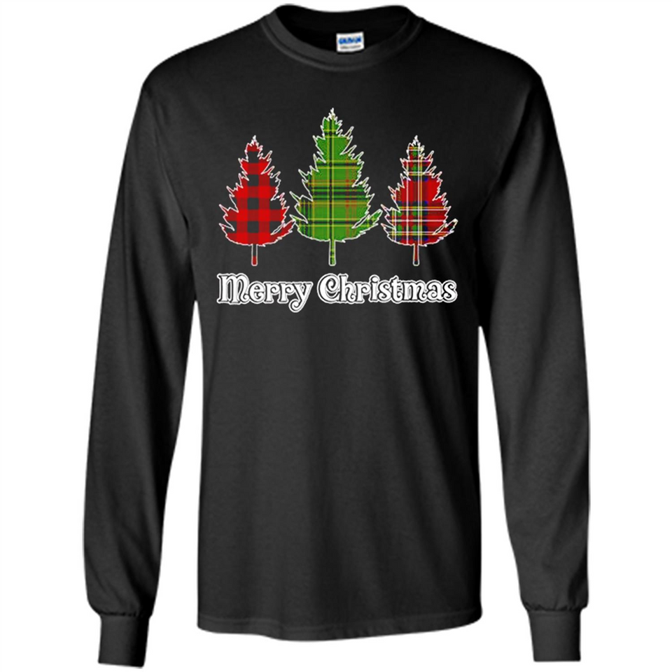 Plaid Christmas Tree Shirt Merry Christmas Plaid is Rad