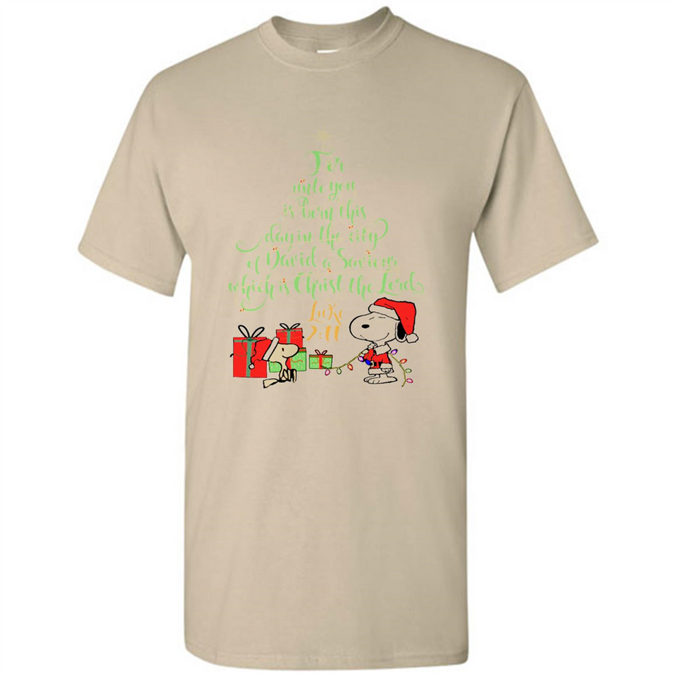 Snoopy Merry Christmas with Christmas tree T-Shirt - Shirt