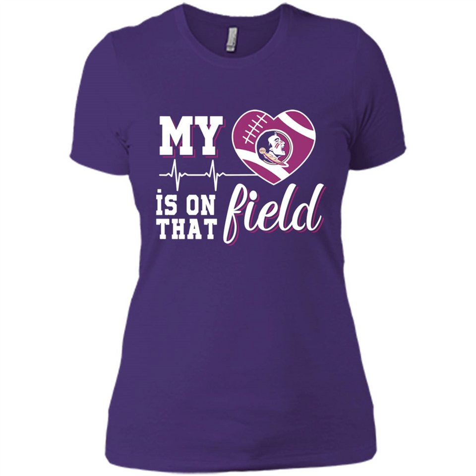 Florida State Seminoles Football My Heart is on that Field - Ladies' Boyfriend T-Shirt