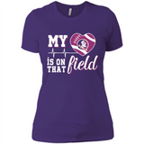 Florida State Seminoles Football My Heart is on that Field - Ladies' Boyfriend T-Shirt