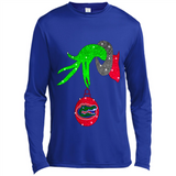 GRINCH HAND HOLDING FLORIDA GATORS GLITTER CHRISTMAS PINGPONG