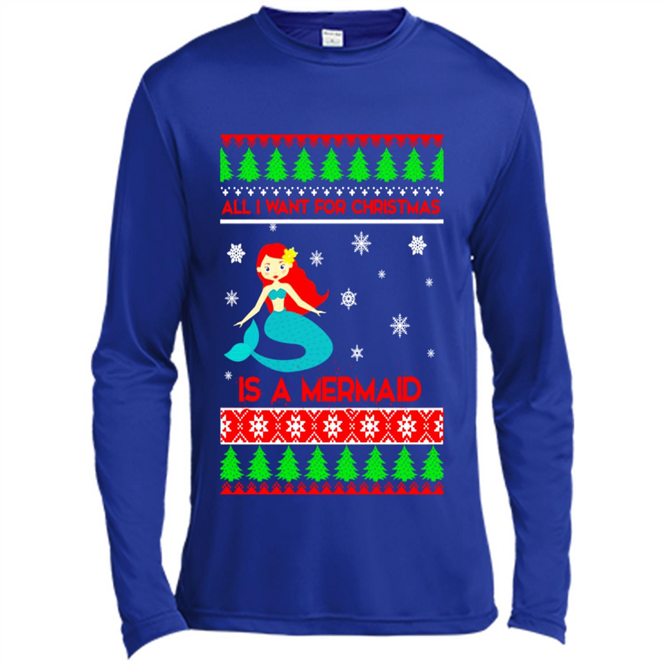 All I Want For Christmas Is A Mermaid ugly PINGPONG