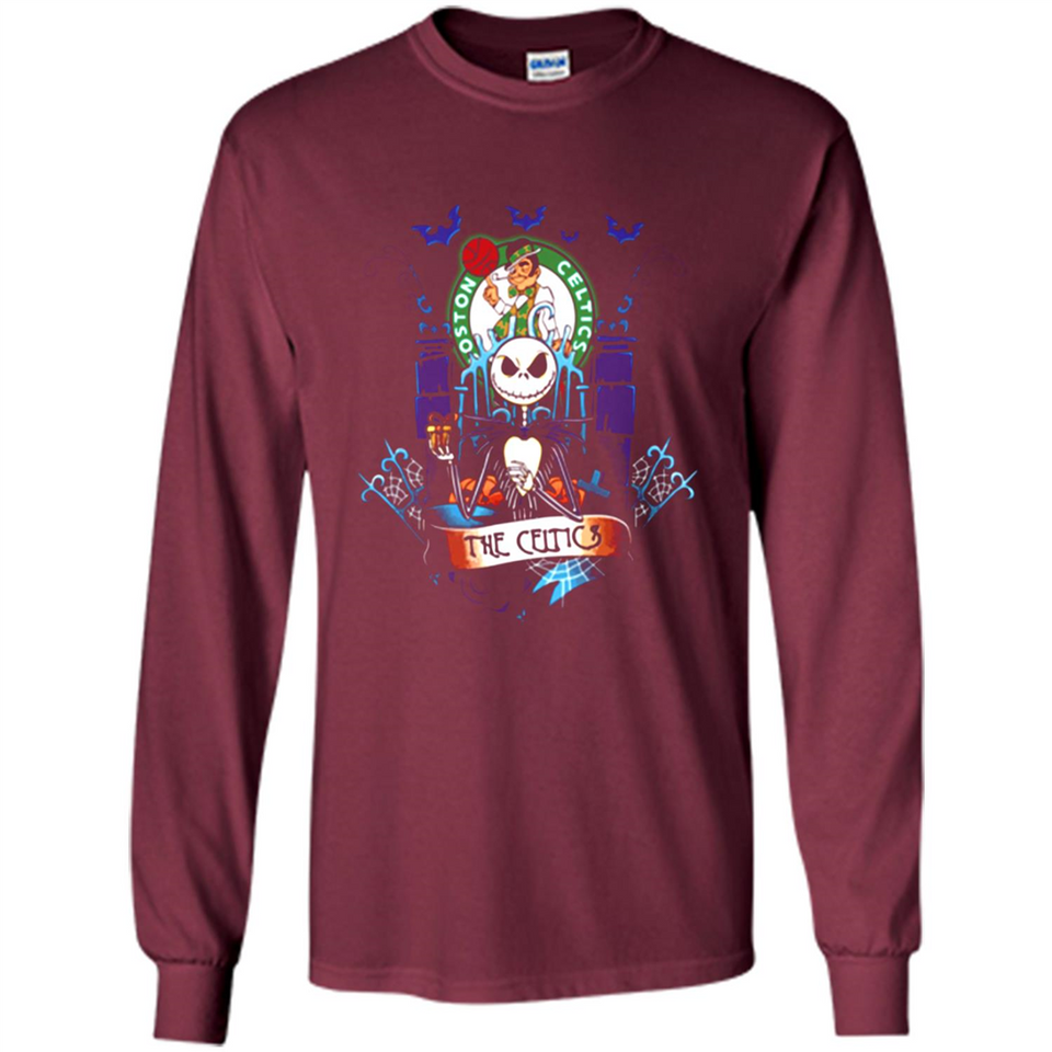 Boston Celtics Halloween The Nightmare Before Christmas - Long Sleeve T-Shirt