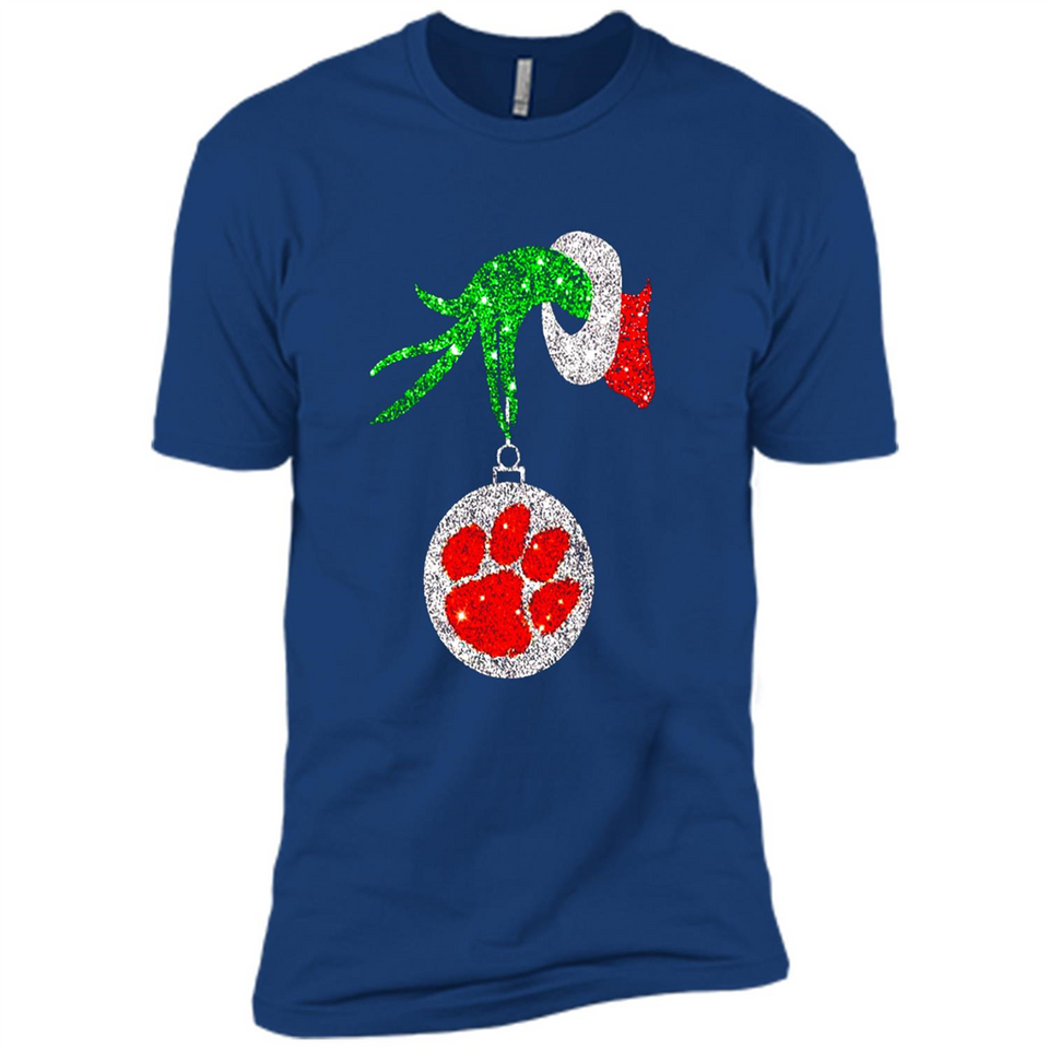 Amazing tee Clemson Tigers Glitter Grinch Monogram Ornament Christmas Gift - Sao chép - Premium Short Sleeve T-Shirt