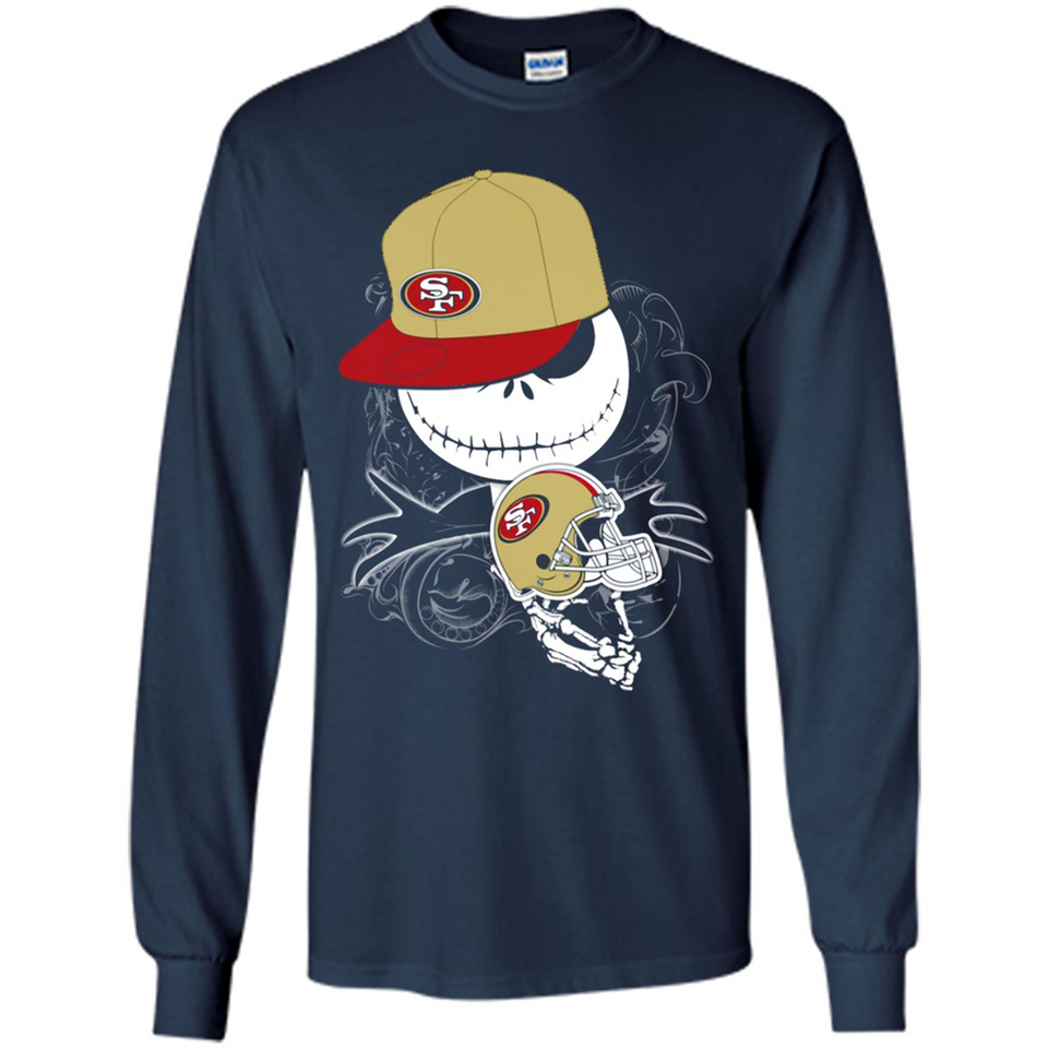 Jack Skellington The Nightmare Before Christmas-49ers Football - Long Sleeve T-Shirt