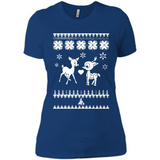 Rudolph and Clarice Ugly Christmas Sweater - Ladies' Boyfriend T-Shirt