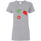 Funny Grinch Hand holding Doctor ornament Christmas Sporty T-Shirt - Ladies Short-Sleeve
