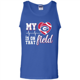 Georgia Bulldogs Football My Heart is on that Field - Tank Top