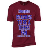 Reasons to be a Memphis Tigers Fan Complete List on Back - Premium Short Sleeve T-Shirt