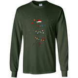 Doberman Santa Lights Christmas Dog Xmas Sweatshirt - Long Sleeve T-Shirt