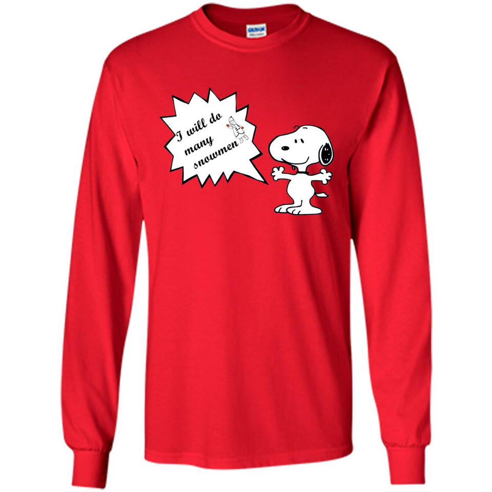 Snoopy I Will Do Many Snowman Christmas