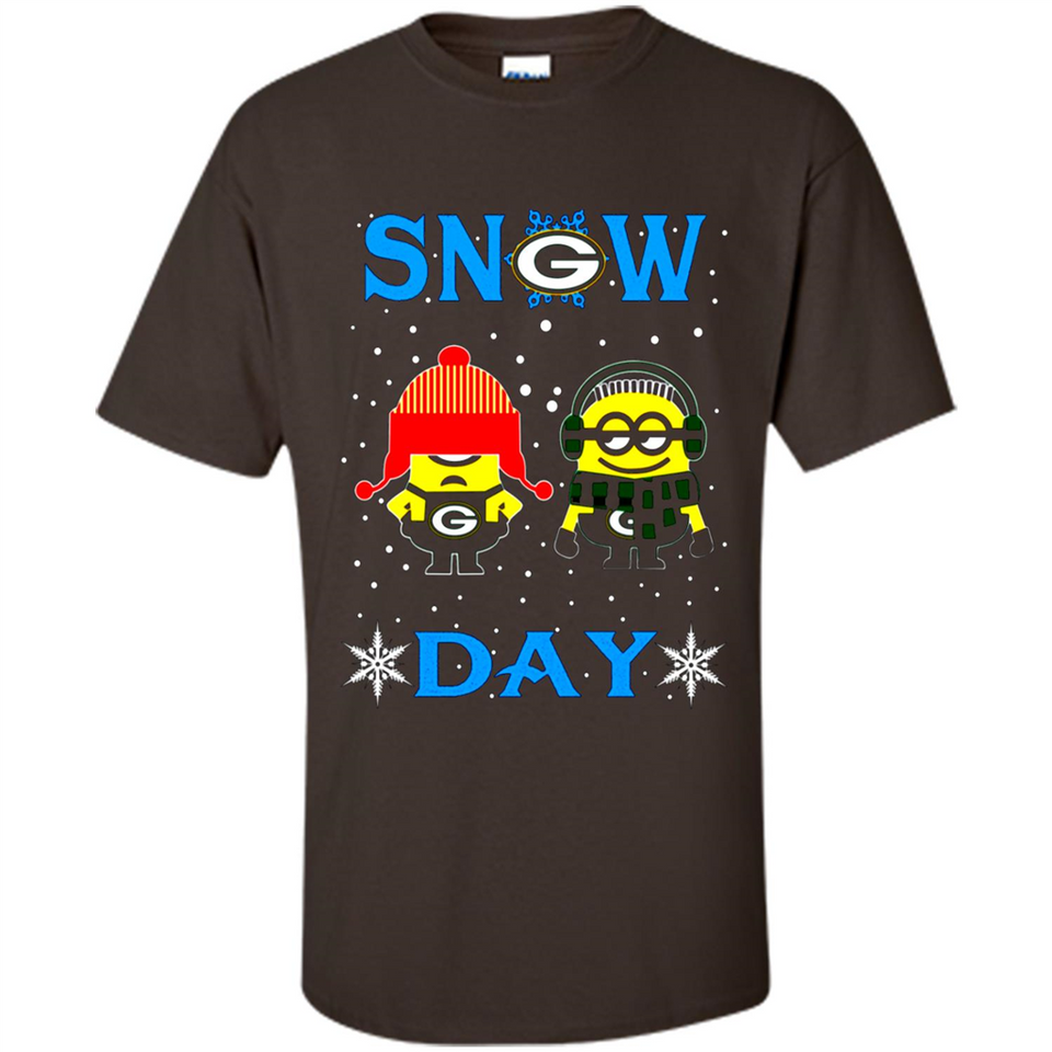 Snow Day Shirt For Green Bay Packers Vs Minion Fans pingpong