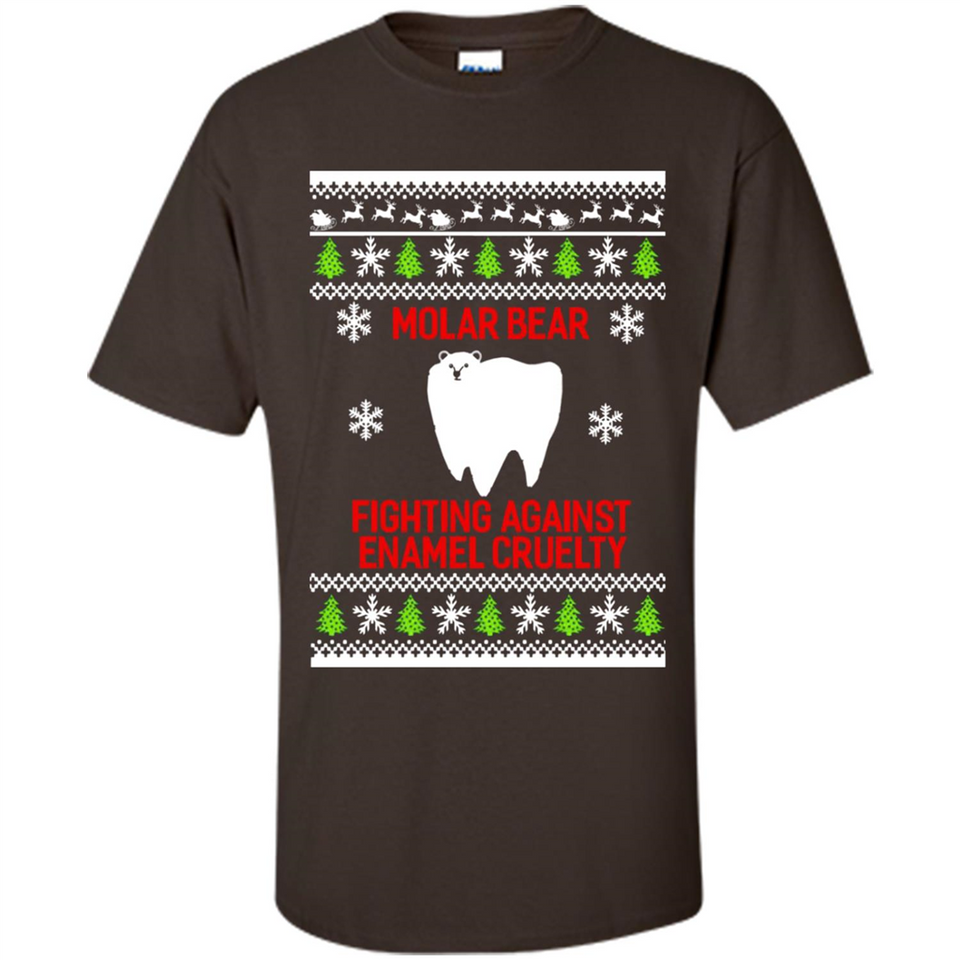 Molar bear fighting against enamel cruelty Christmas - Shirt