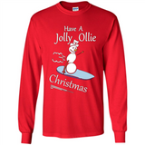 Snowman Snowboarder Tshirt Have Jolly Ollie Christmas