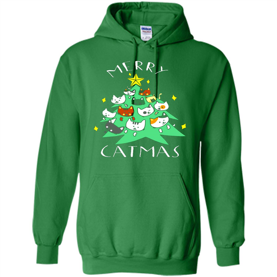 Merry Catmas Funny Cool Christmas Mug PINGPONG - Hoodie
