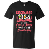 December 1984 34 Years Of Being Classy Sassy - Men's V-Neck