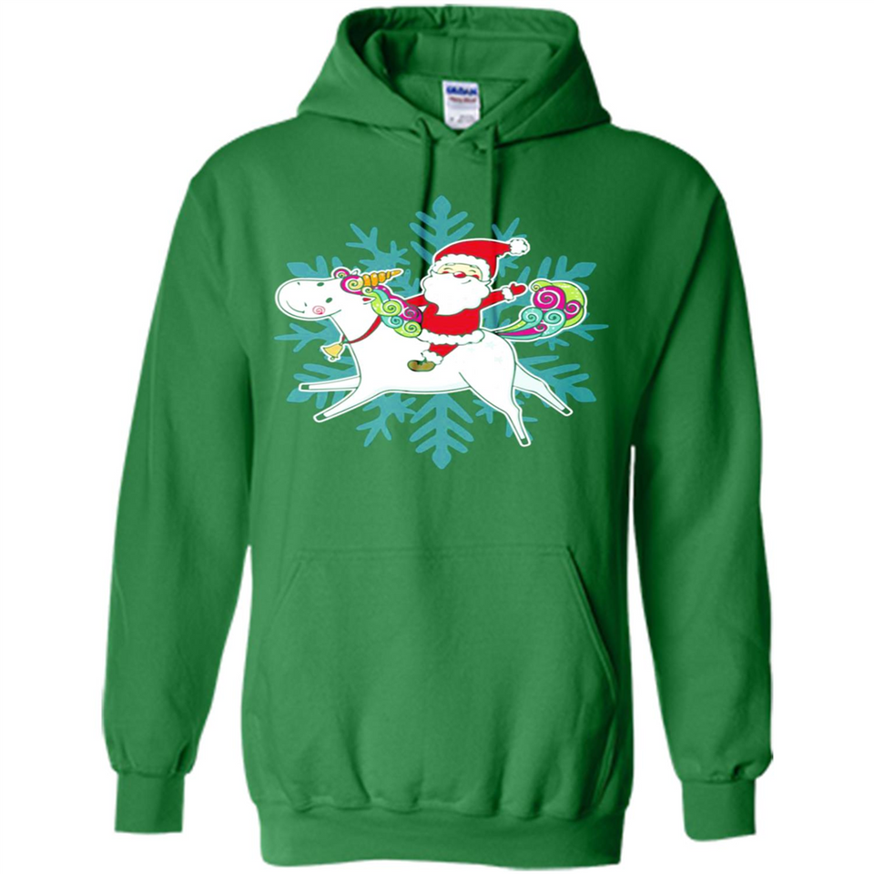 Unicorn And Santa Christmas 1 - Hoodie