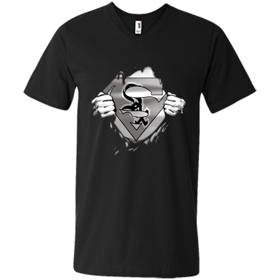 Chicago White Sox And Superman Fans - Men's V-Neck