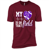 Northwestern Wildcats Football My Heart is on that Field - Premium Short Sleeve T-Shirt