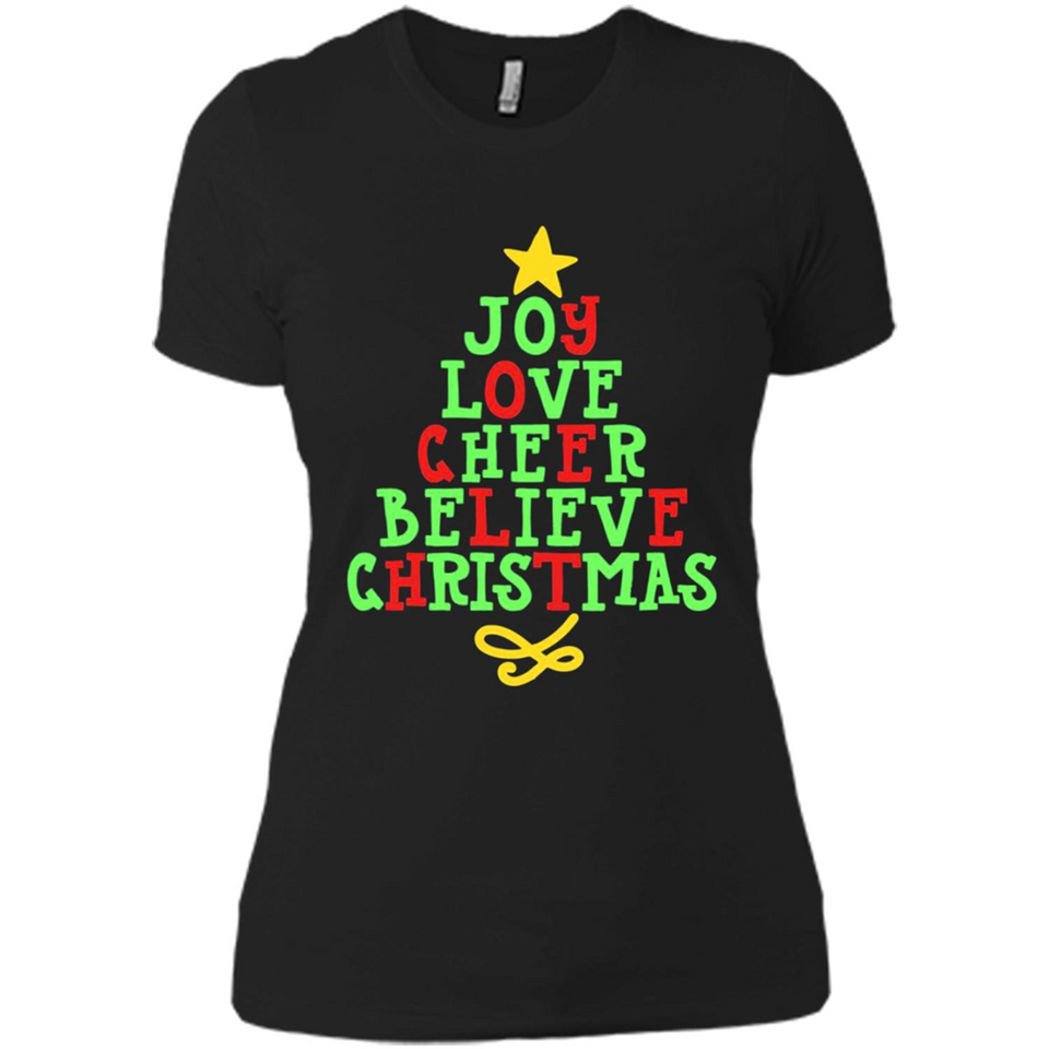 Joy Love Cheer Believe Christmas Tree