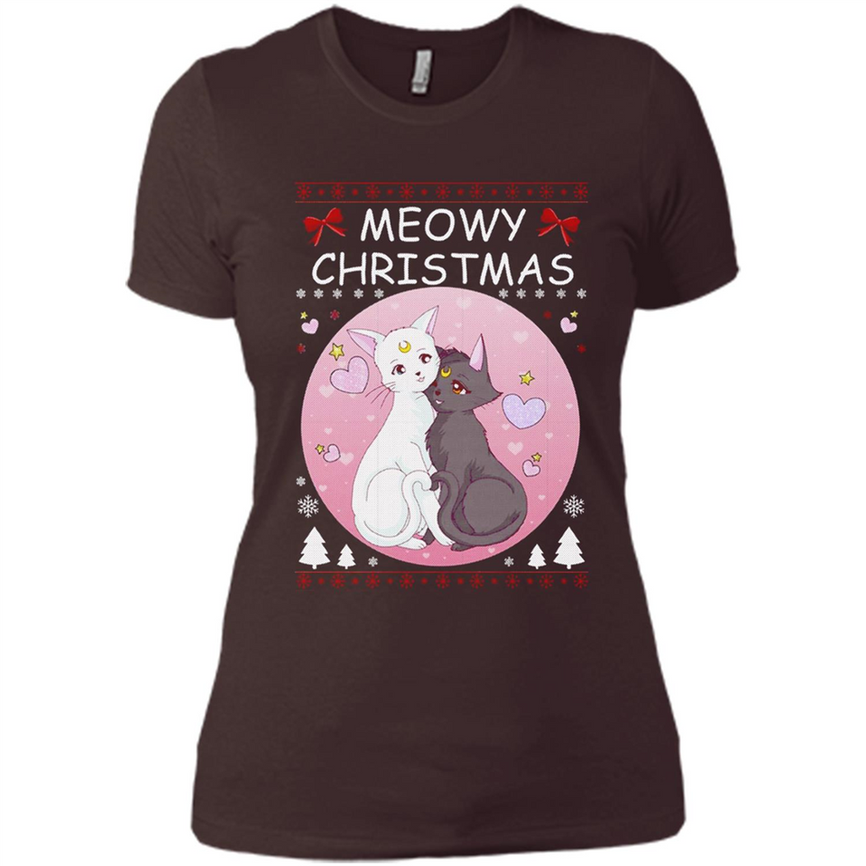Sailor Moon Yin Yang Cat Love Ugly Christmas Sweater - Ladies' Boyfriend T-Shirt