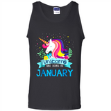 Unicorns are born in January Birthday Rainbow Gift Custom Ultra Cotton