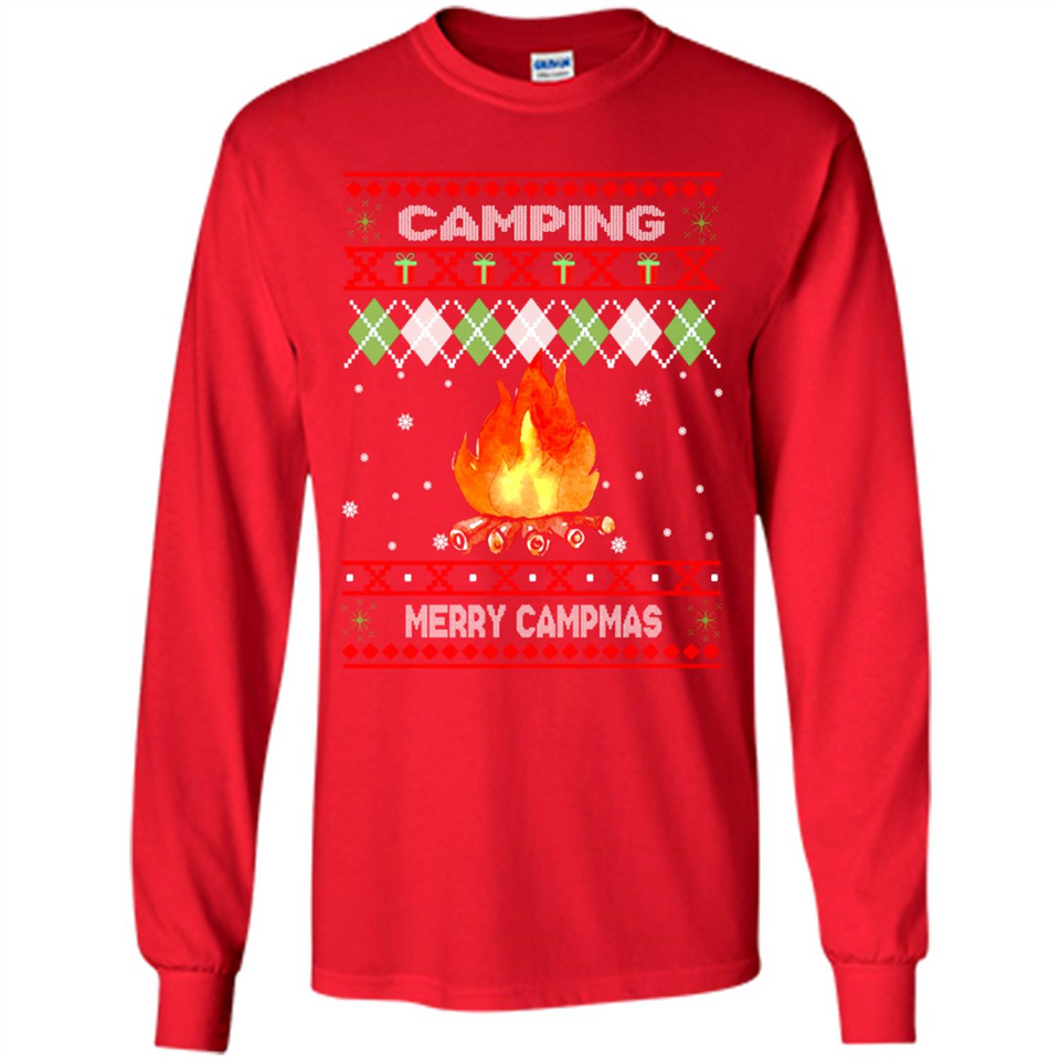 Merry Campmas Ugly Christmas - Long Sleeve T-Shirt