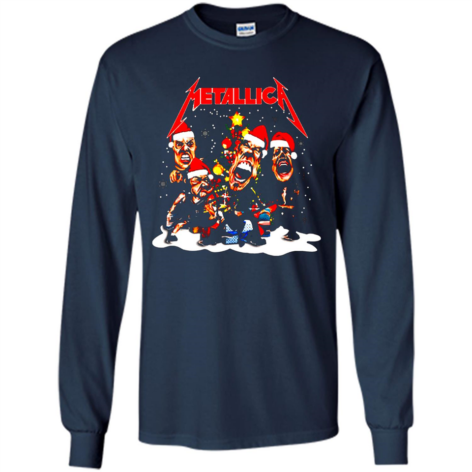 Metallica christmas sweatshirt hoodie long PINGPONG - Long Sleeve T-Shirt
