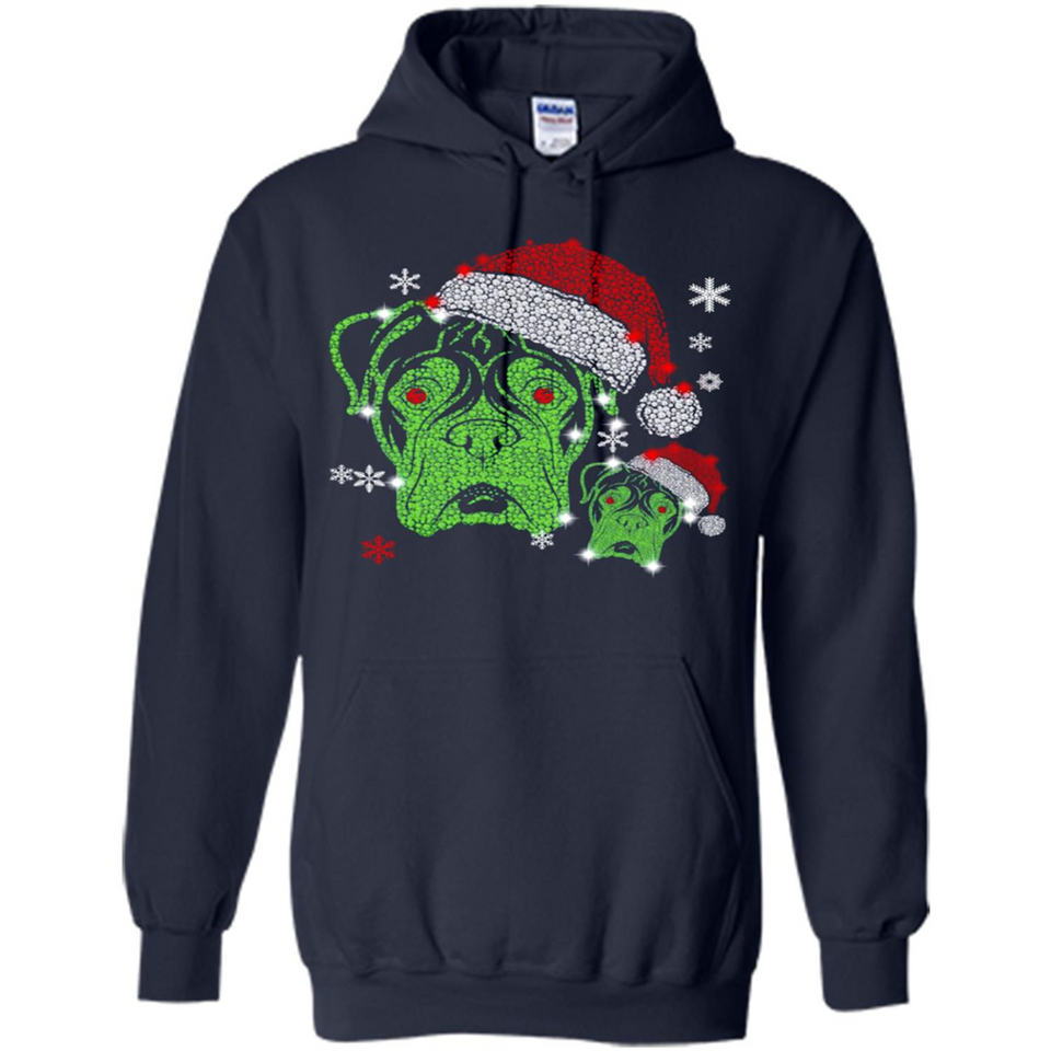 Boxer Dog diamond Christmas - Hoodie