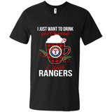 I Just Want To Drink Hot Chocolate & Watch Texas Rangers Ugly Christmas Sweater PINGPONG